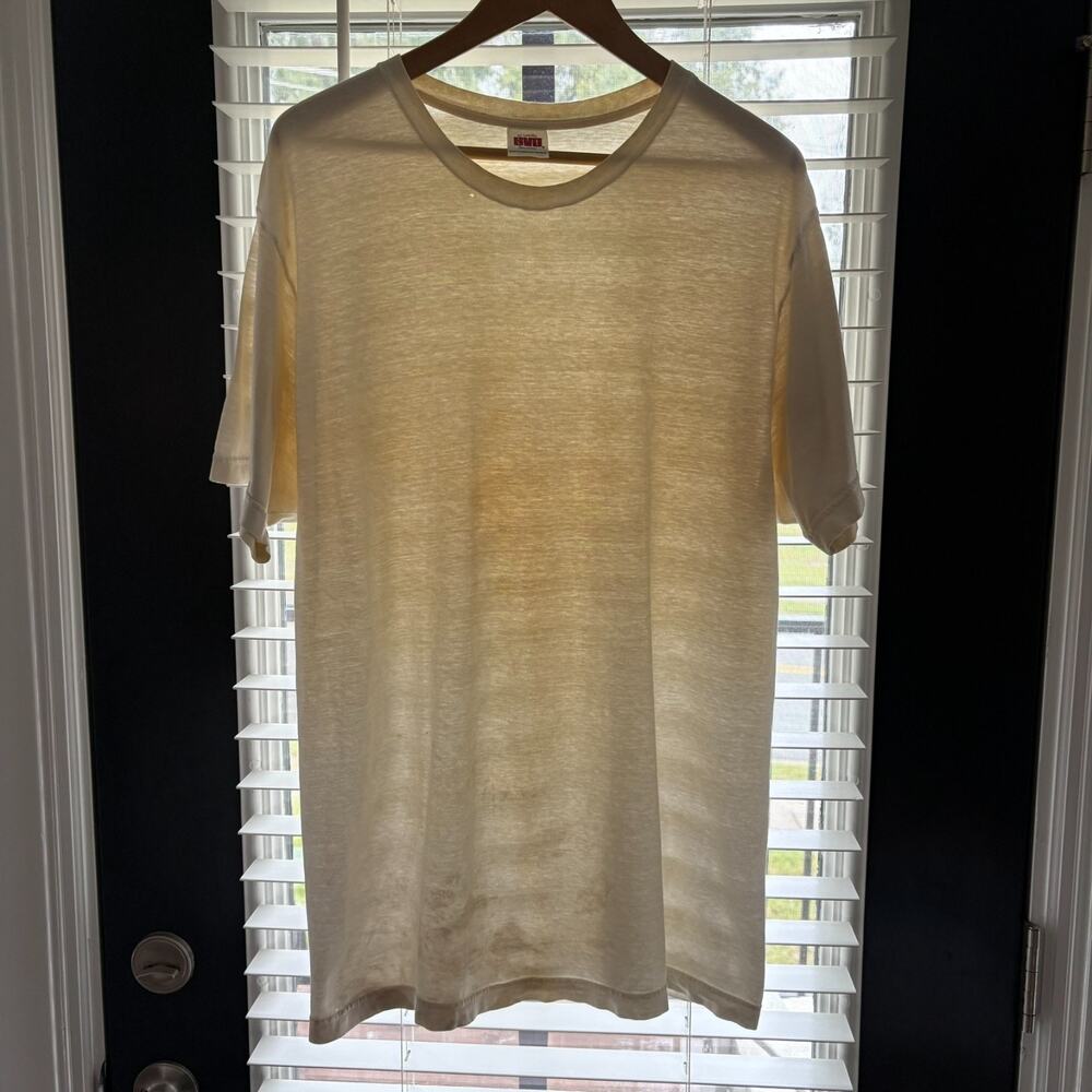 Vintage Blank Paper Thin Burnout Patina Worn T-Shirt Men's Size XL All Cotton
